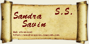 Sandra Savin vizit kartica